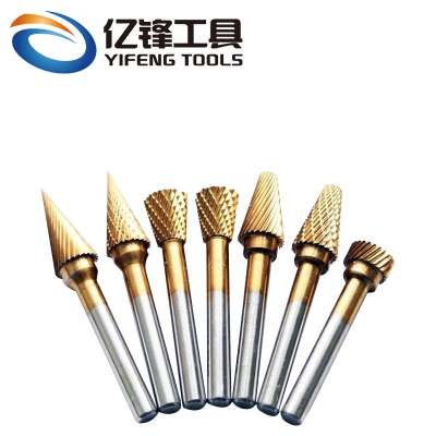 Arc pointed nose G shape carbide rotary burrs