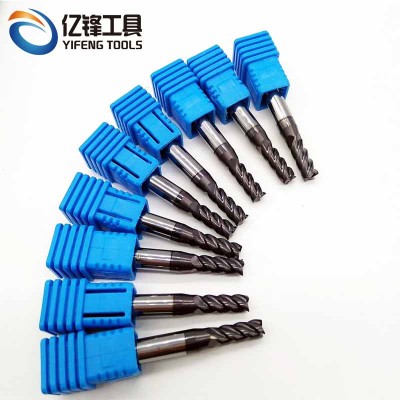 4 teeth Tungsten solid Flat cnc carbide cutting tools for milling machine